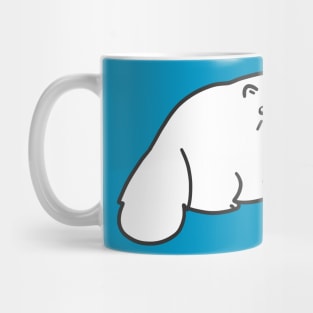 Angry Fluffy White Cat Mug